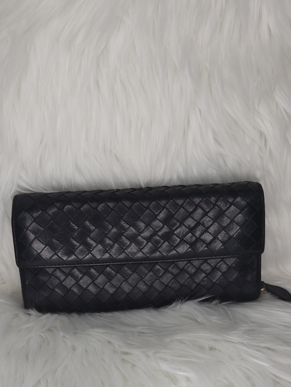 Bottega Veneta Leather Long Zippered Wallet Vintage